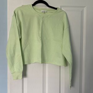 Light Green Cropped Sweatshirt